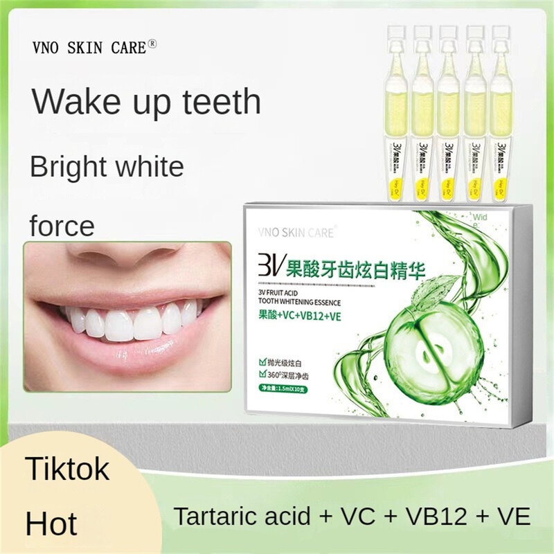3V Fruitzuur Tanden Whitening Essence Verwijderen Vlekken Diepe Schone Tanden Whitening Wegwerp Tanden Whitener Tandpasta