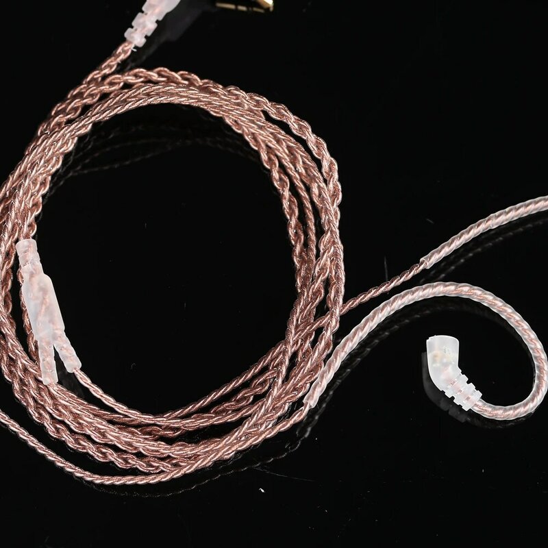 BLON UPL1 4 rdzeniowy pojedynczy miedziane z kryształami zmodernizowany kabel 2PIN 3.5MM do słuchawki z dźwiękiem z blonu muzyka DJ zestawy słuchawkowe miedziane
