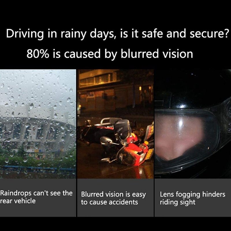 ฟิล์มป้องกันฝนฟ้าคะนองกันฝนฟ้าคะนองรถยนต์ไฟฟ้าอุปกรณ์เสริมแผ่นเลนส์กันหมอกครึ่งหมวกกันน็อค