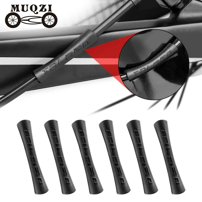MUQZI 4/8pcs MTB Brake Shift Protection Sleeve Road Bike Frame Cable Housing Line Rubber Protector Cover Bicycle Accessories