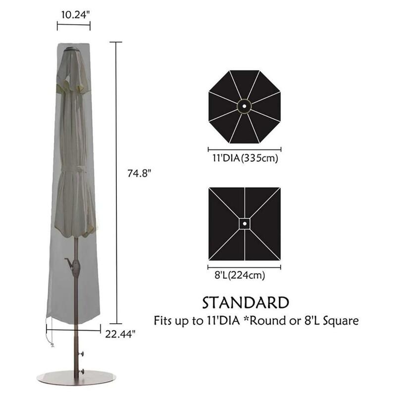 Наружный водонепроницаемый чехол для зонта, Солнцезащитный зонт из ткани Оксфорд с защитой от УФ-лучей, погодозащищенный зонт, экран для патио, дождь с консолью