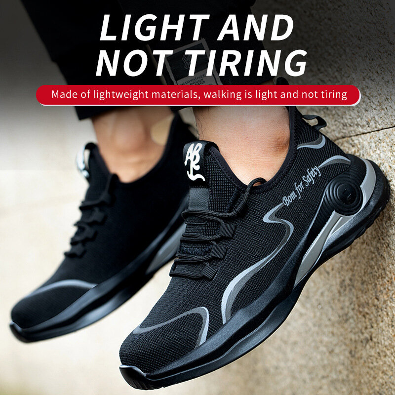 Sepatu Keselamatan Kerja Pria Sneakers Kerja Anti-tusukan Sepatu Kerja Pria Tidak Bisa Dihancurkan Sepatu Bot Pria Sepatu Bot Keselamatan Pria Ringan