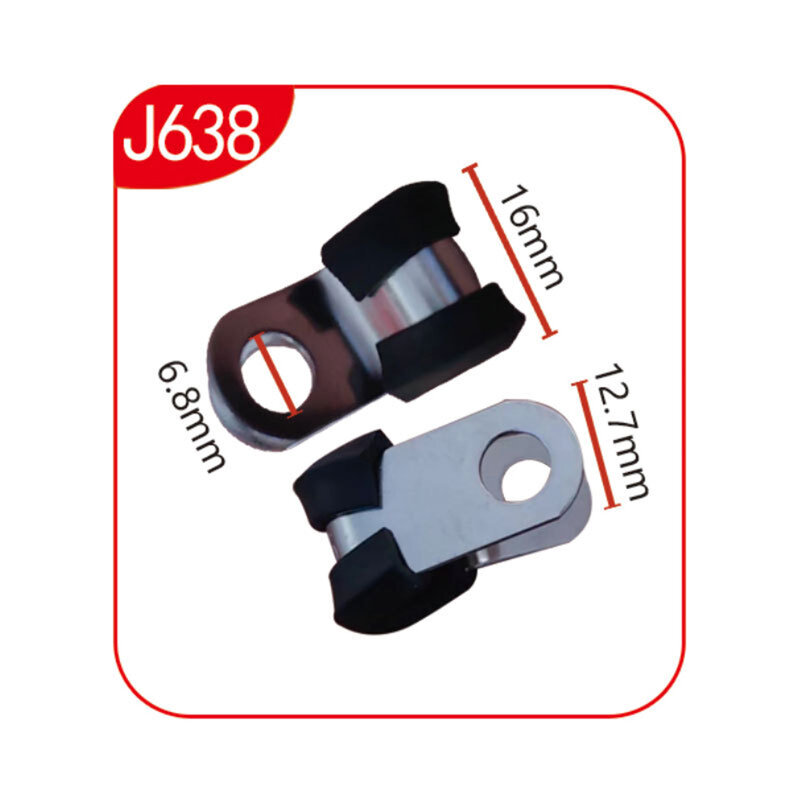 Enhanced Durability Brake Pipe Tube Clips Rubber Lined P Clips Secure Brake Tube Attachment Vibration And Damage Protection