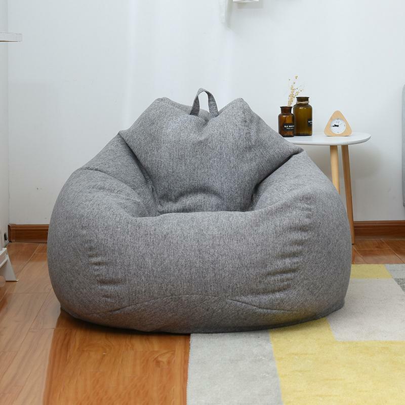 Funda suave para sofá perezoso, cubierta lavable sin relleno, para asiento de PUF al aire libre