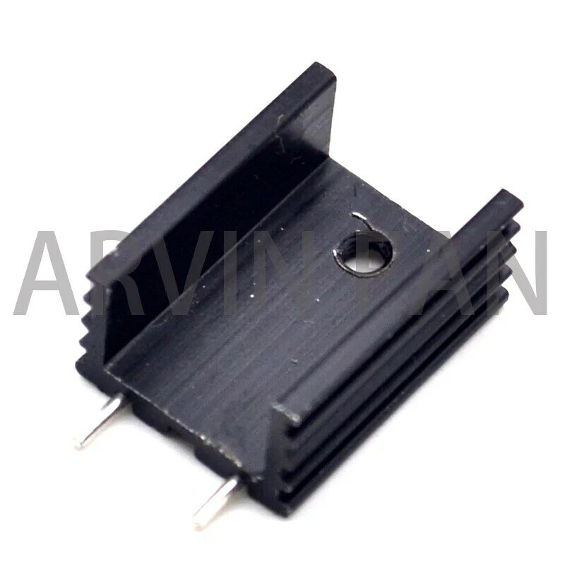 U-type Package TO-220 Transistor Heat Sink Radiator 20*15*10MM Black Double Needle