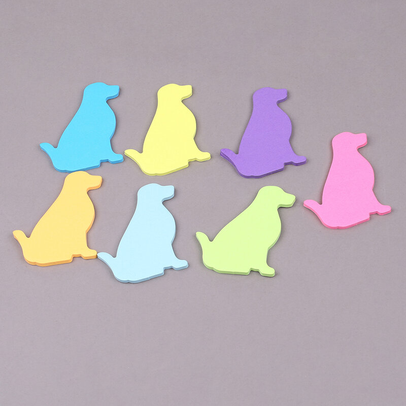 Novelty 3D Solid Color Mini Animal Cute Memo Pads Fancy Kawaii Dog Cat Sticky Notes Kids Girl School Planner Notepads Stationery