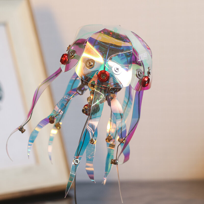Translucent Sports Entertainment Jellyfish Statue Archer Toy 3D DIY Decoration Set Toy Student Gift Devil Fish Lantern Fish