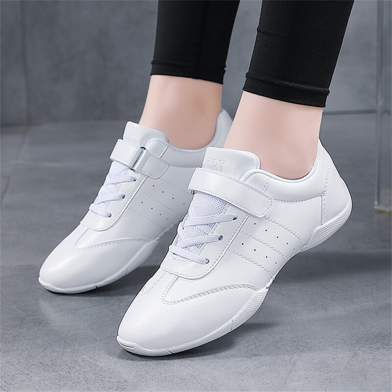 BAXINIER-zapatos blancos para niñas, zapatillas de entrenamiento para niños pequeños, tenis de baile, zapatillas ligeras de competición para animación juvenil