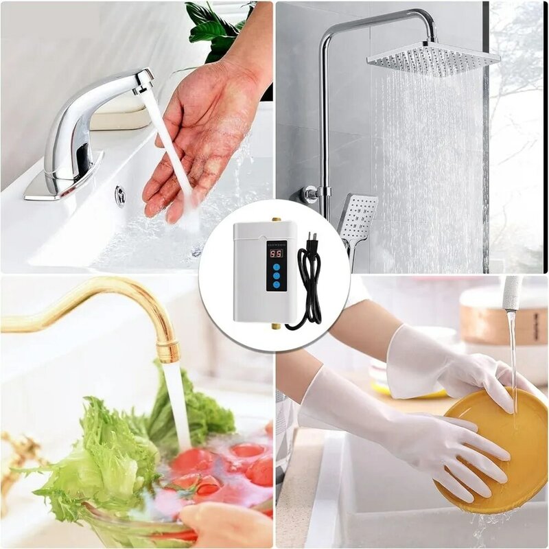 Tankless elektrischer Warmwasser bereiter 110v 3000w unter Spüle auf Anfrage Warmwasser bereiter für die Küche Bad wäsche (weiß)