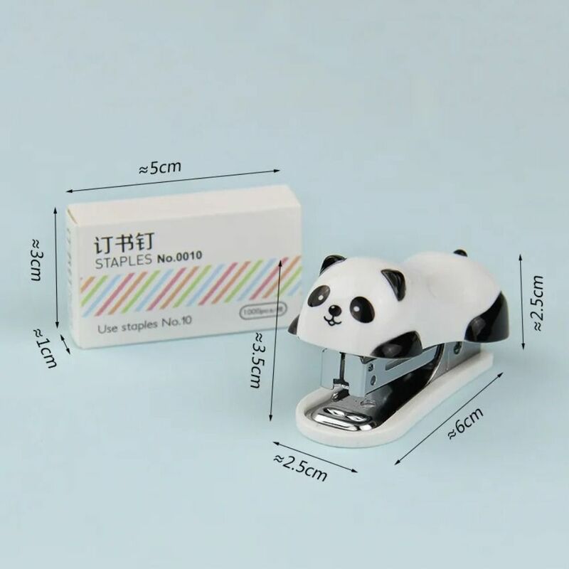 Schattige Kleine Dieren Panda Nietmachine Set School Kantoorbenodigdheden Student Prijs Verjaardagscadeau