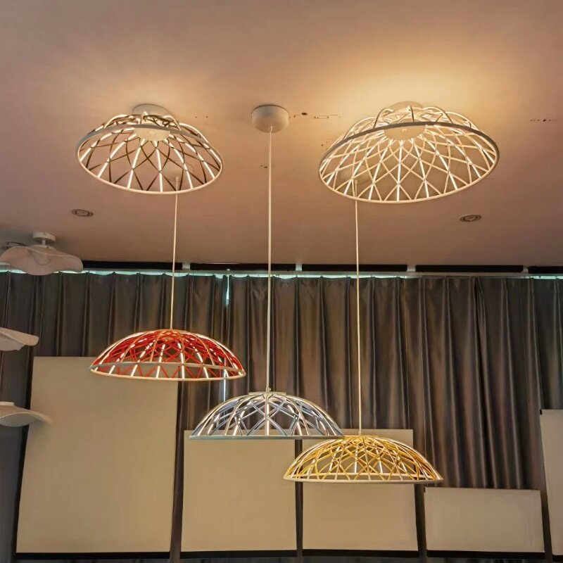 High-end Modern Glass Rope Chandelier LED Staircase Restaurant Macaronnet Nordic Living Room Bar Home Decoration Lighting Art