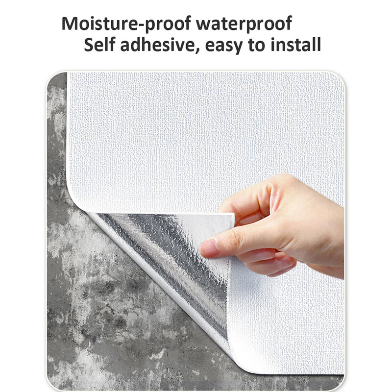 3D Self-Adhesive Soft Wrap Wallpaper Waterproof Moisture-Proof Mildew Room Decoration Background Wall Solid Color Foam Stickers