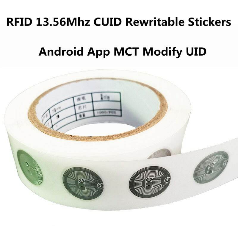 13.56Mhz CUID UID Berubah S50 1K NFC Stiker Basah Inlay NFC Tag Sektor 0 Blok 0 Dapat Ditulis Ulang untuk NFC Android MCT Copy Clone
