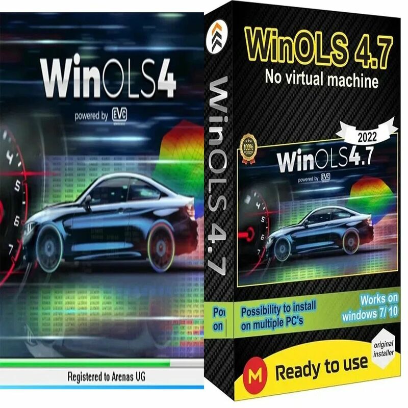 Logiciel de réparation de voiture WinOLS 2023 avec plugins, 4.7 Damos, ECM OUS ANIUM, outil de service Immo v1.2, toutes les données, 2021