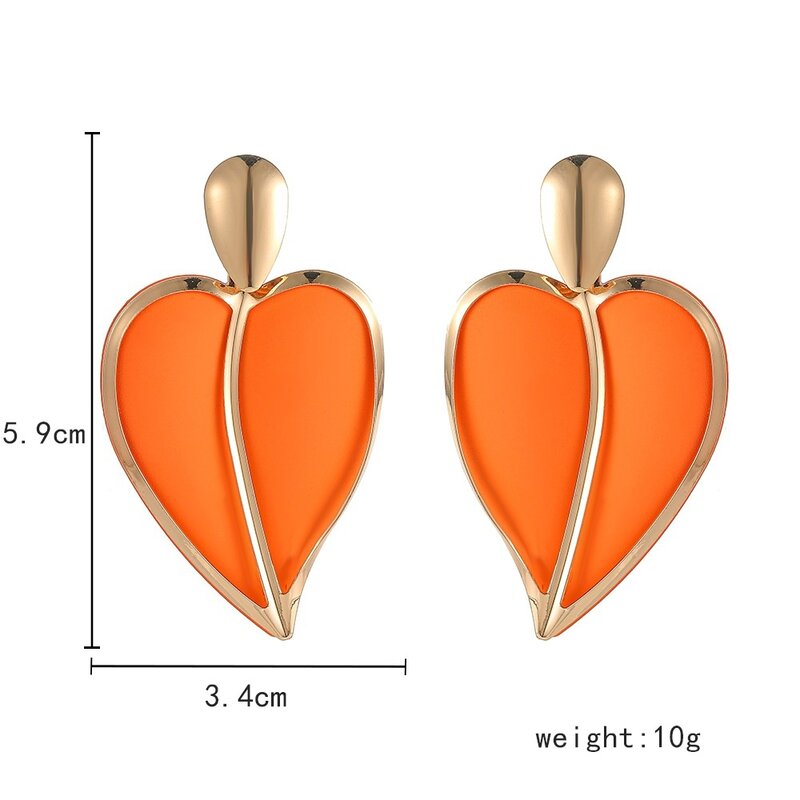 1 ~ 20ชิ้นต่างหูต่างหูสองชั้นเทรนด์สุดเท่หน้าบางเครื่องประดับต่างหูแฟชั่นสีหัวใจ