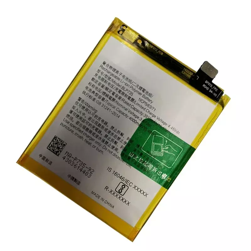 100% Original New High Quality BLP735 4000mAh Phone Replacement Battery For OPPO Reno 2 Reno2 Rechargeable Batteries Bateria