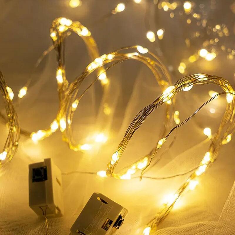 1M fantazyjne oświetlenie LED guzik mały lekki pasek nastrojowe oświetlenie ciepły biały latarka walentynki dekoracja festiwalowa urodzinowy