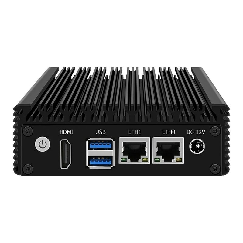 X86 bez wentylatora Mini PC J4125 N4000 J4105 czterordzeniowy 2 * i226-V 2.5G Nics przemysłowy Pfsense miękki Router Firewall komputer NVMe HDMI
