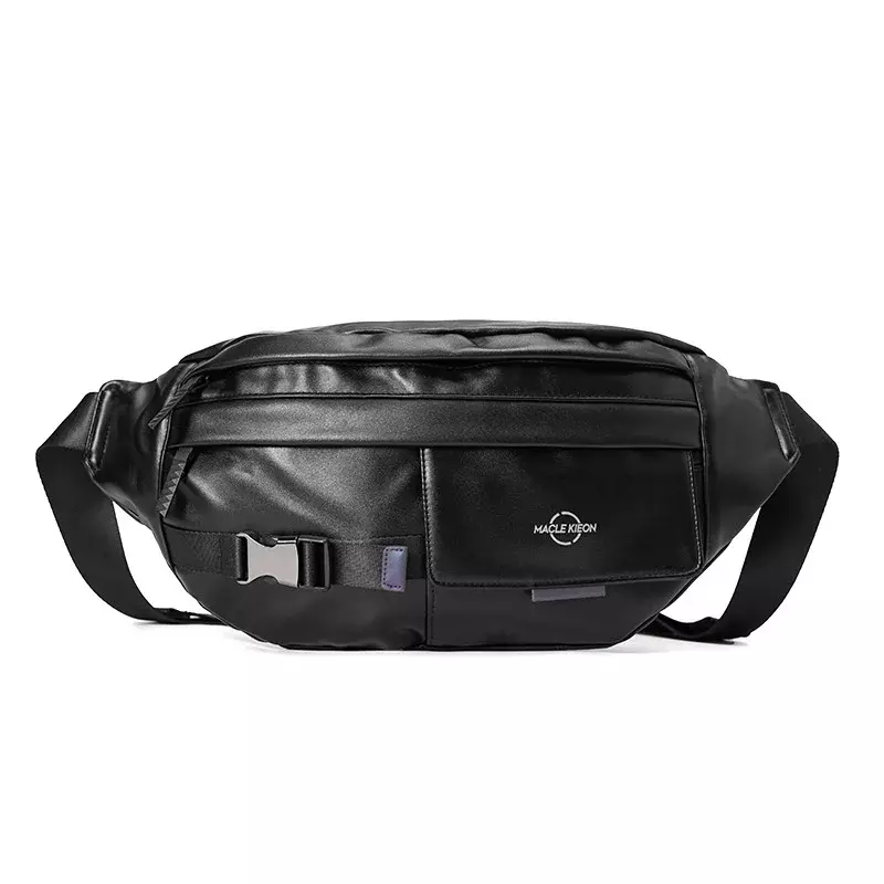 Fashion Leather Men's Chest Bag Trend Waist Bag Outdoor Sports Male Shoulder Crossbody Bag Casual Fanny Pack