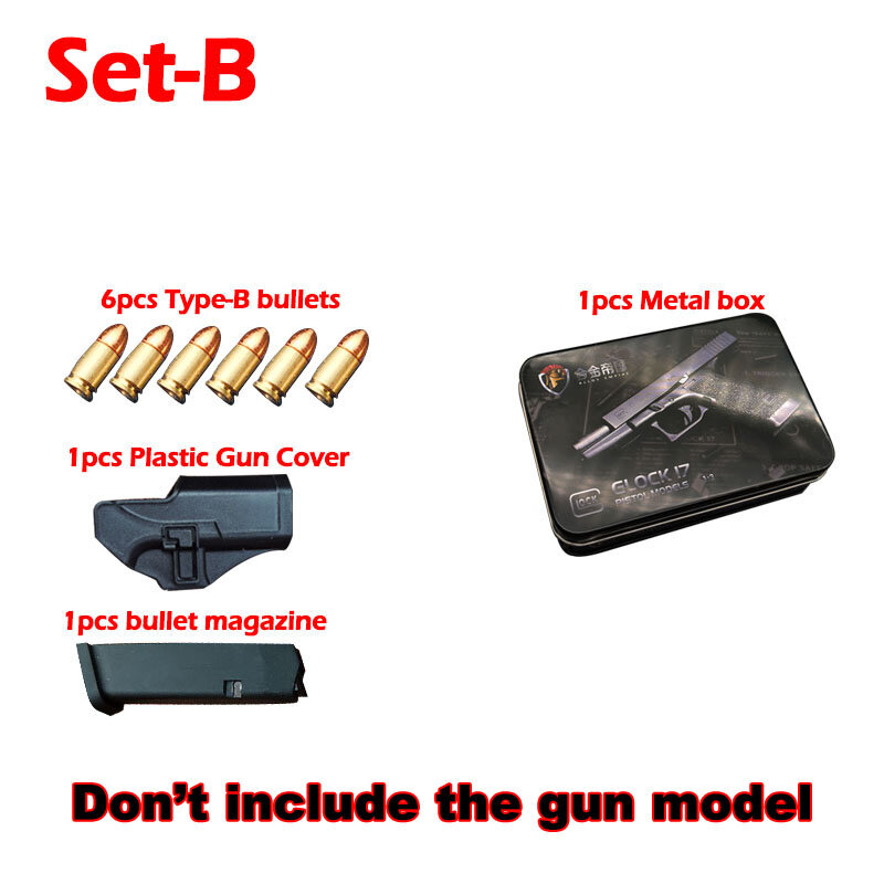 Miniatuur modelo 1:3 Glock G17 Kogel Legering Mini Speelgoed Pistool modelo Accesorios