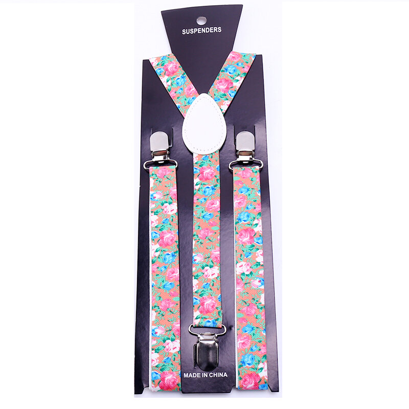 Camisa masculina suspensórios para calças calças titular suspensórios casamento suspensórios cinto cintas moda flor floral gallus ajustável
