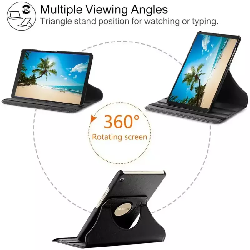 Funda para tableta Samsung Galaxy Tab A7 2020 T500, soporte giratorio de 360 grados, A8 10,5 X200 X205 A7 8,7 T220