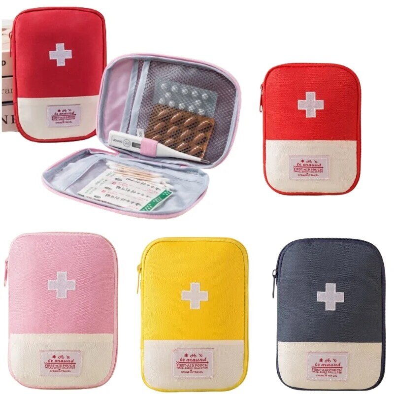 Borsa di immagazzinaggio medica portatile piccola borsa di pronto soccorso da viaggio borsa di sopravvivenza di emergenza da campeggio portapillole