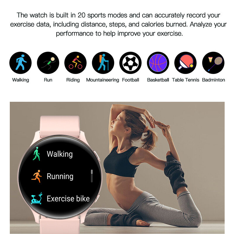 Smartwatch com display HD Pixel para homens e mulheres, chamada Bluetooth, Xiaomi, Huawei, 1,32 polegadas, 360x360, novo, 2023