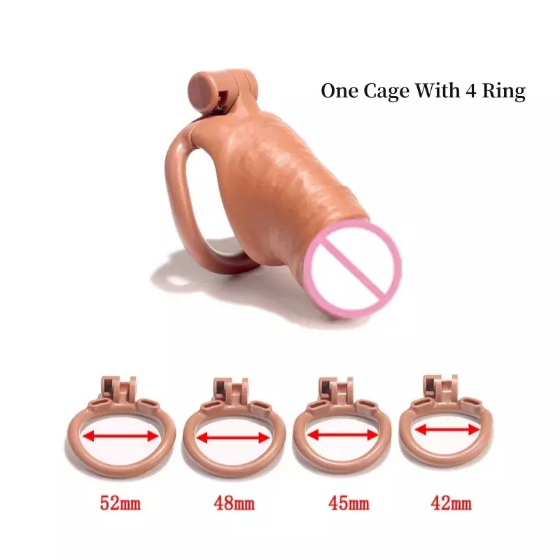 2023 New Male Simulation Penis Chastity Lock Chastity Device II/III Cock Cage Penis Bondage Anti Cheating Adult Sex Toys 18 정조대