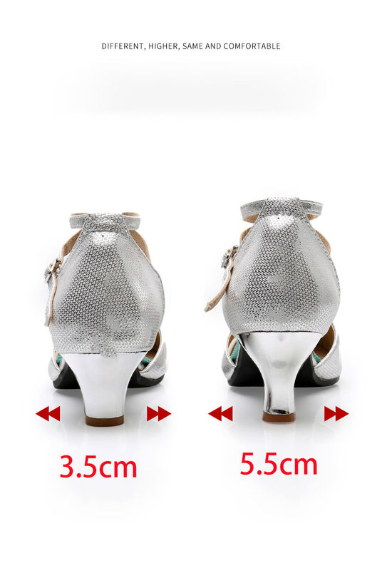 Women's Soft Soled Latin Dance Shoes Ladies Square Dance Shoes High-heeled Dancing Shoes Social Modern Dancing Shoes Jazz Shoes