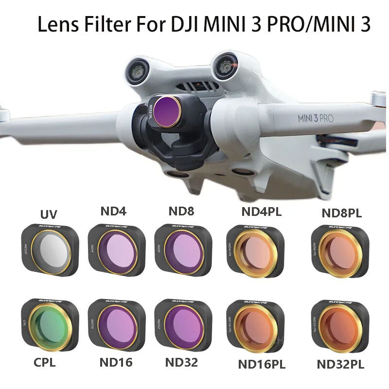 Filtres d'objectif ajustables CPL pour DJI Mini 3 Pro, Kit de filtres ND4 ND16 ND8/PL ND32/PL MCUV, accessoires pour Drone caméra Mini 3