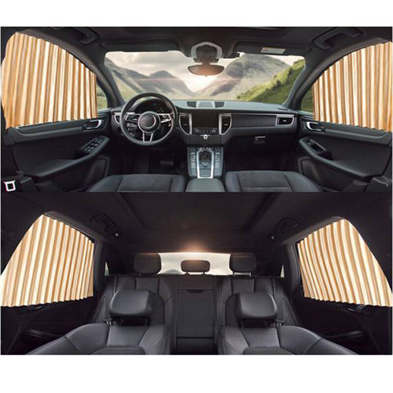 2 Stuks Auto Zonneschermen Magnetische Uv-bescherming Gordijn Privacy Window Zonnescherm Window Shield Auto Interieur Beschermende Accessoires