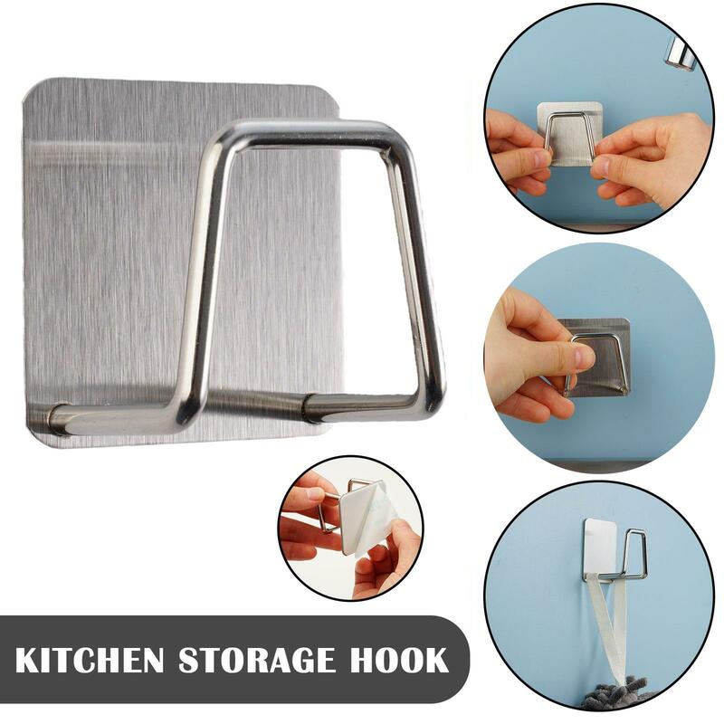 Sponge Holder Stainless Steel Kitchen Storage Rack Wall Accessories Bathroom Kitchen Organizer Organizer Kitchen Hooks Hook V2J1