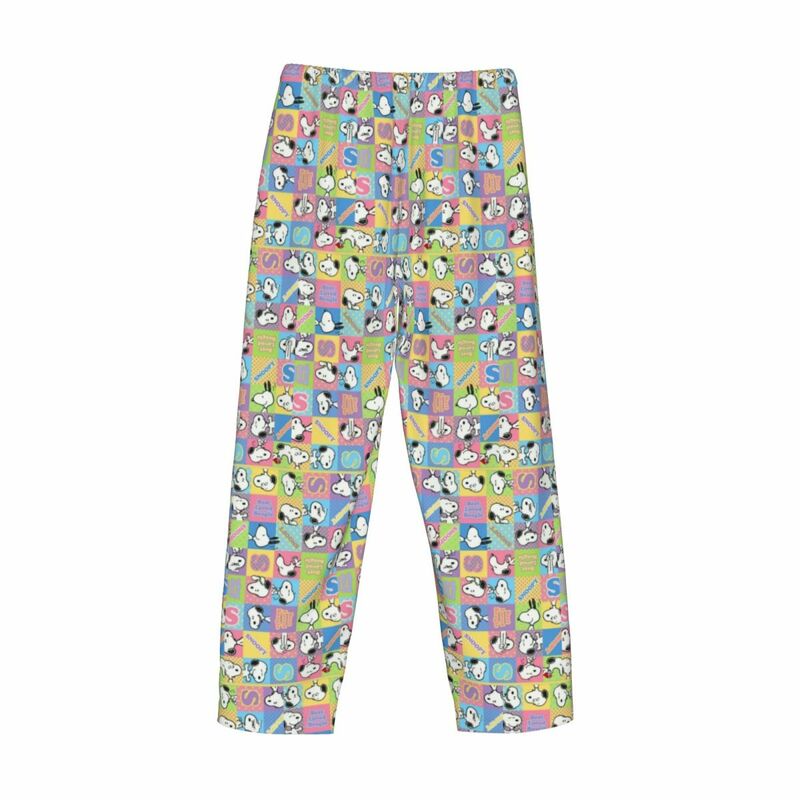 Men Anime Manga Snoopy Woodstock Pajama Pants Custom Print Sleep Sleepwear Bottoms with Pockets