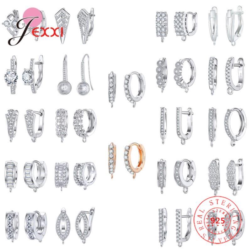 Koreanischen Stil Verschiedene Modelle Kristall Ohrring Erkenntnisse Echtem 925 Sterling Silber Ohrring Erkenntnisse Schmuck Zubehör Für DIY