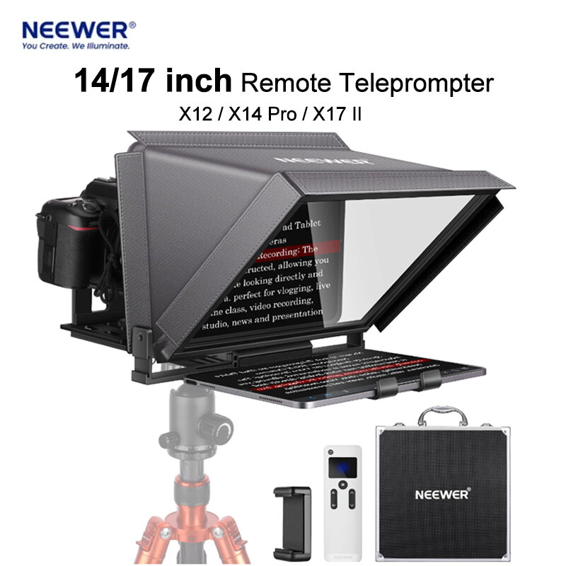 NEEWER-Teleprompter inteligente con aplicación remota, Compatible con iPad Pro, iPad Air, Galaxy Tab, Xiaomi, Huawei, Lenov, X12, X14 Pro, X17 II