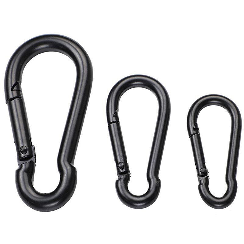Metal Keychain Clip Hooks D Carabiner Hooks Connector For Jewelry Making Key Ring DIY Findings Wholesale