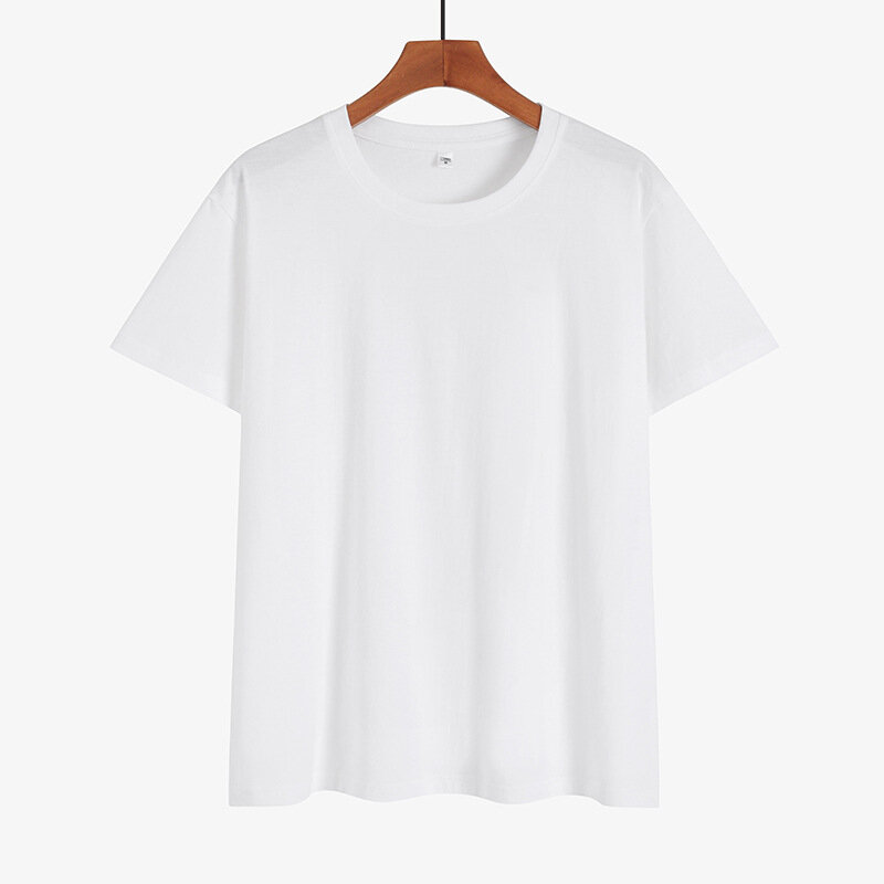 T-Shirt in cotone modale donna manica corta estate nuova maglietta allentata tinta unita