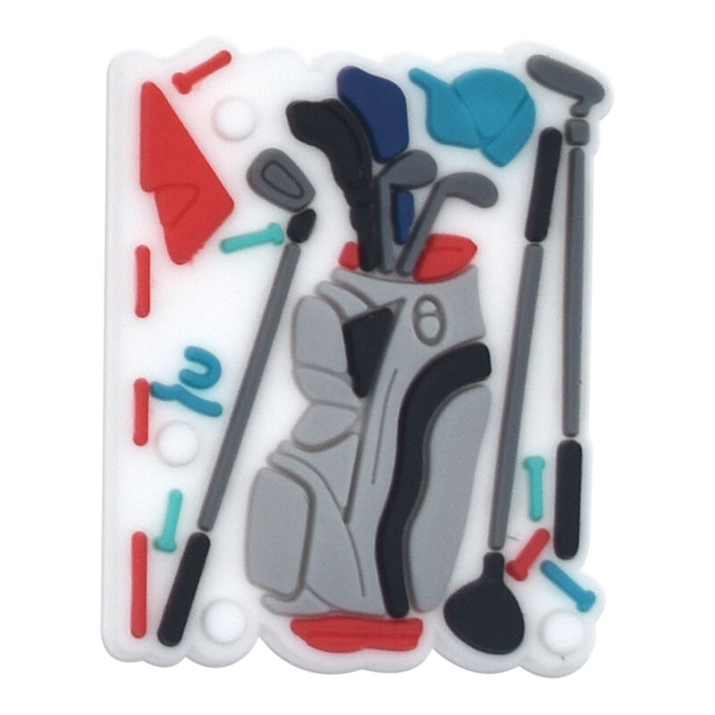 2 Stuks Pvc Sport Golfkar Bum Troller Bal Schoen Gesp Bedels Accessoires Decoraties Voor Sandalen Sneaker Clog Stro Box Man Cadeau