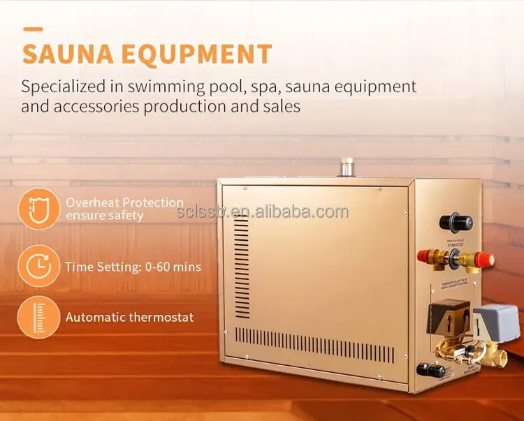 Motor de vapor de Sauna para el hogar, generador de vapor de 3kW, 4,5 kW, 6kW, 9kW, máquina de baño de vapor húmedo