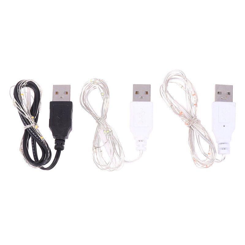 Guirxiété lumineuse USB 10LED en fil de cuivre, 1m, étanche, lumières dégradées pour Noël, décoration de fête de mariage