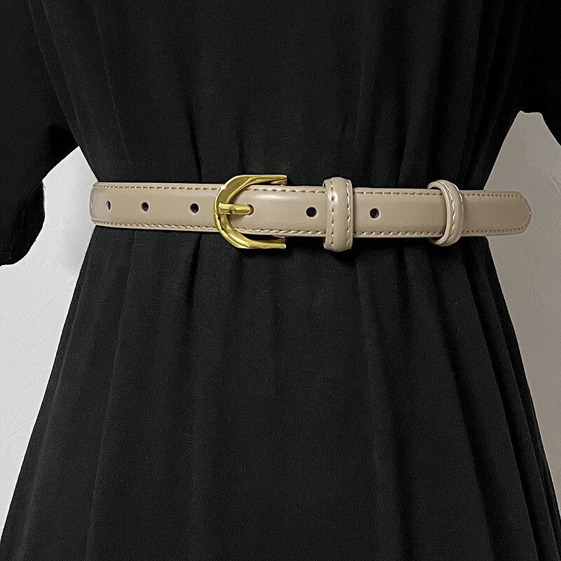 فستان نسائي أنيق من الجلد الطبيعي Cummerbunds فستان نسائي مشدود بحزام للخصر حزام ضيق للزينة TB1278