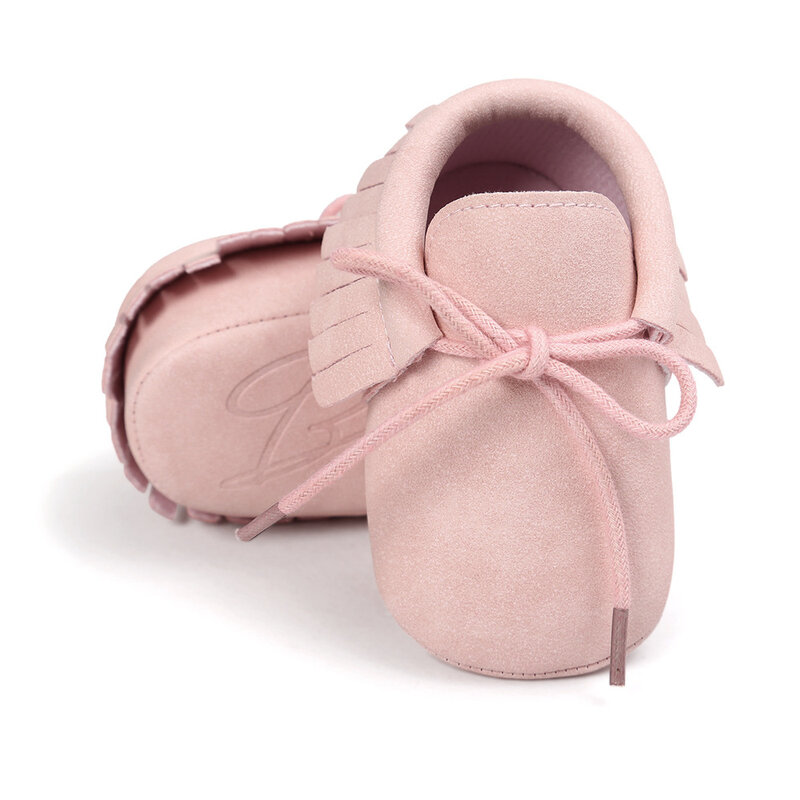 รองเท้าเด็กทารกแรกเกิดเด็กทารกผู้ชายผู้หญิงคลาสสิกลูกไม้-Up Tassels Sofe Anti-Slip เปลเด็กหัดเดินคลานรองเท้ารองเท้าแตะ10-สี