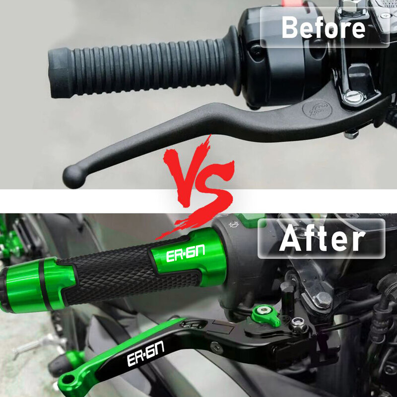 For Kawasaki ER6N ER-6N 2009-2017 2016 2015 2014 2013 2012 Motorcycle Adjustable Extendable Brake Clutch Levers Handlebar grips