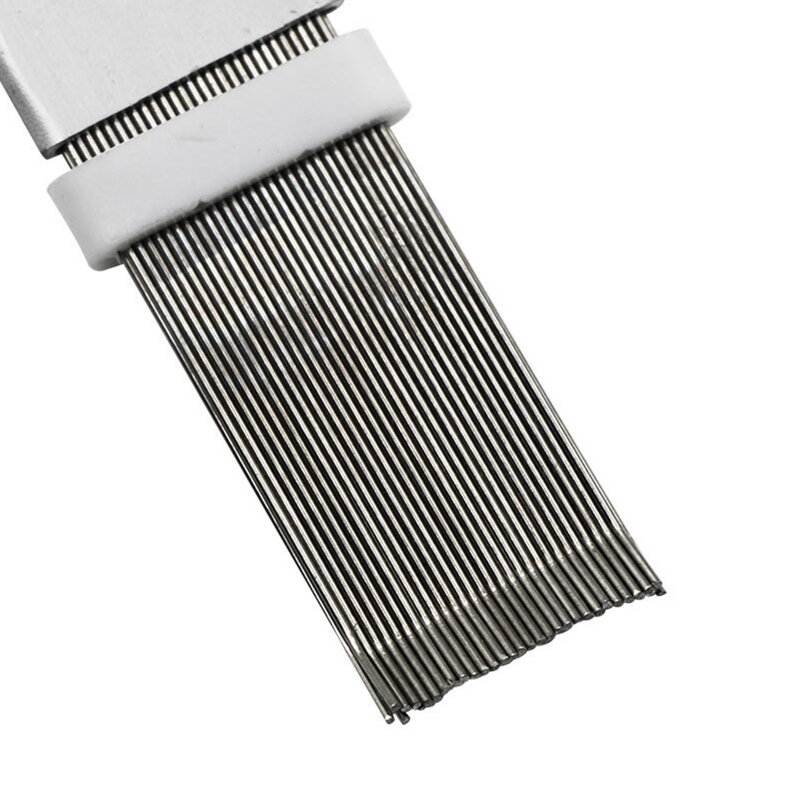 Ar Condicionado Condensador Fin Cleaning Brush, Escova Condensadora de Bobina, AC Fin Comb, Aço Inoxidável, Geladeira