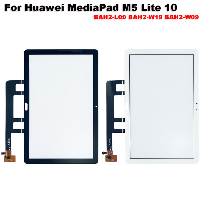 Nowość dla Huawei MediaPad M5 Lite 10.1 " BAH2-W09 BAH2-AL10 BACH2-L09C Ekran dotykowy + przedni szklany panel OCA LCD Części zamienne