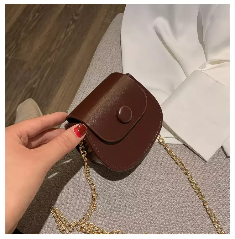 Tas bahu Fashion untuk wanita, tas tangan luar ruangan gadis pelajar tas selempang dompet Earphone tas penyimpanan lipstik