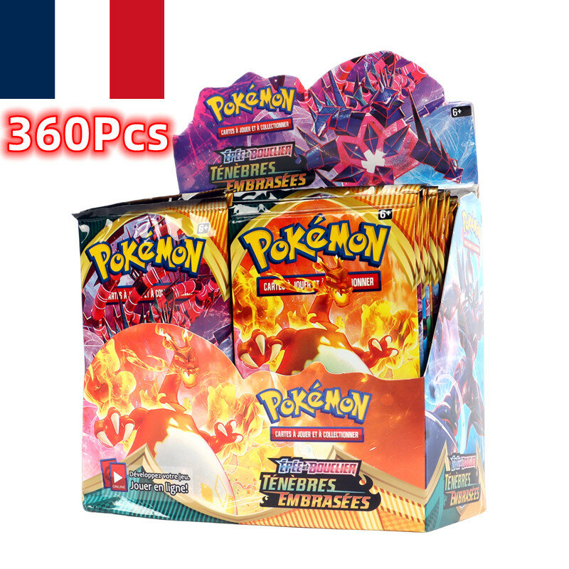 360ชิ้นฝรั่งเศส Pokémon TCG: กล่องบูสเตอร์ดาบ & โล่ความมืดการ์ดโปเกม่อน36แพ็ค