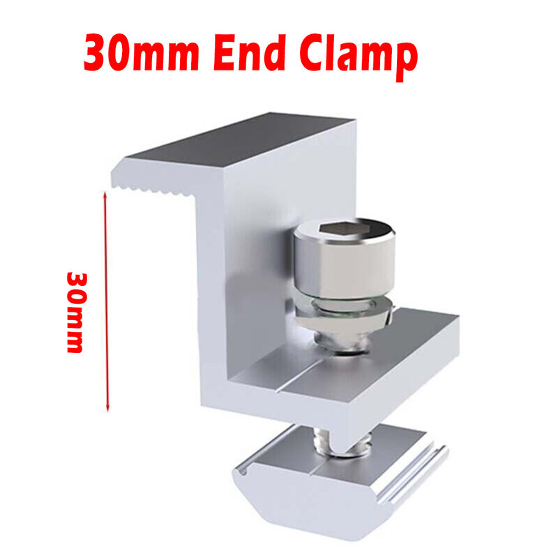Solar End Clamp Bracket Clamp Mounting Bracket Silver Z Style Aluminum End Home Improvement Solar Support Adjustable