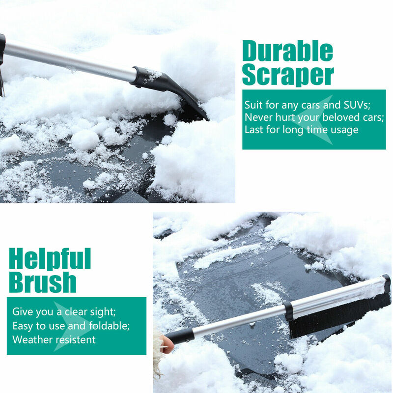 Car Ice Scraper Windshield Ice Breaker Quick Clean Glass Brush Snow Remover Cleaner Tool Auto Window Winter Snow Brush Shovel